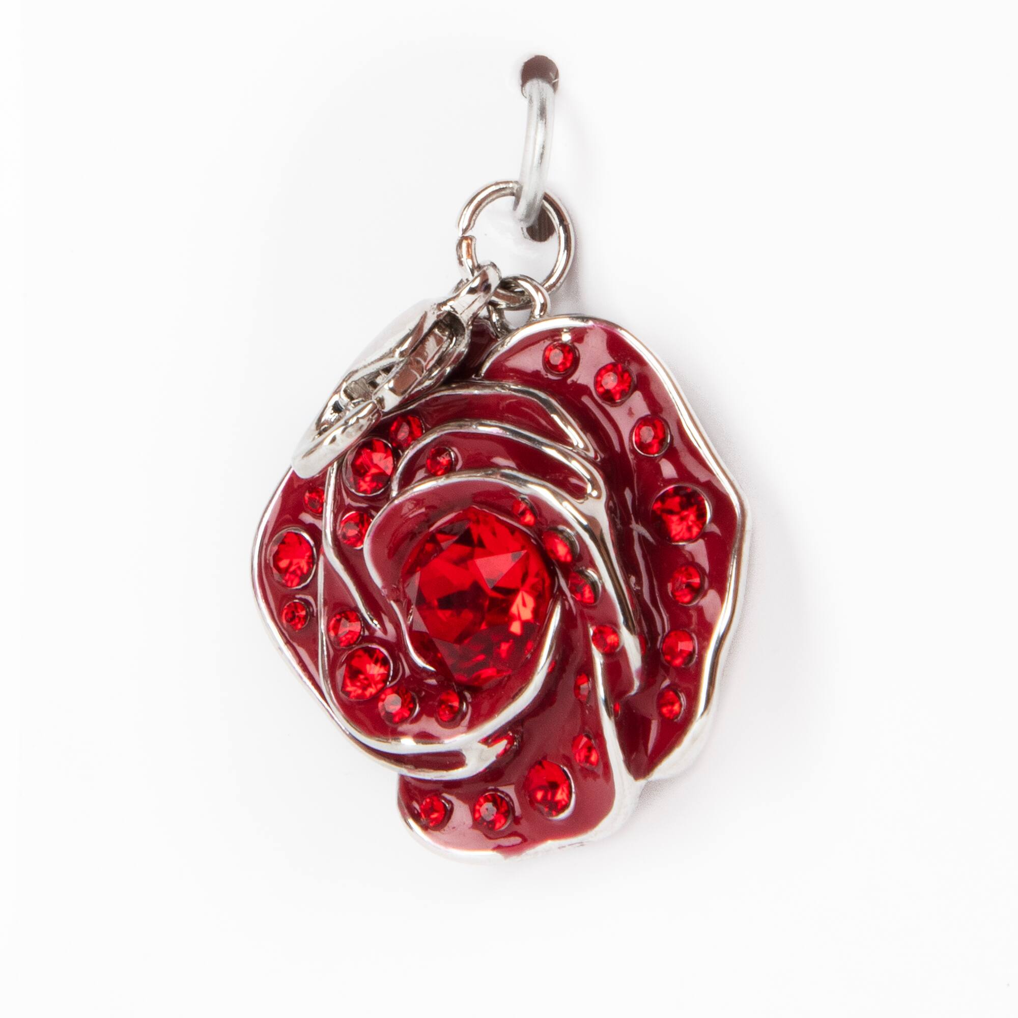 12 Pack: Red Austrian Crystal Rose Charm by Bead Landing™